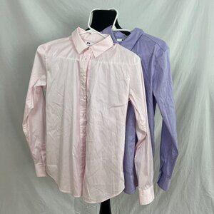 Uniqlo Bundle of 2 Button Down Collared Shirts Pink & Lavender Size S